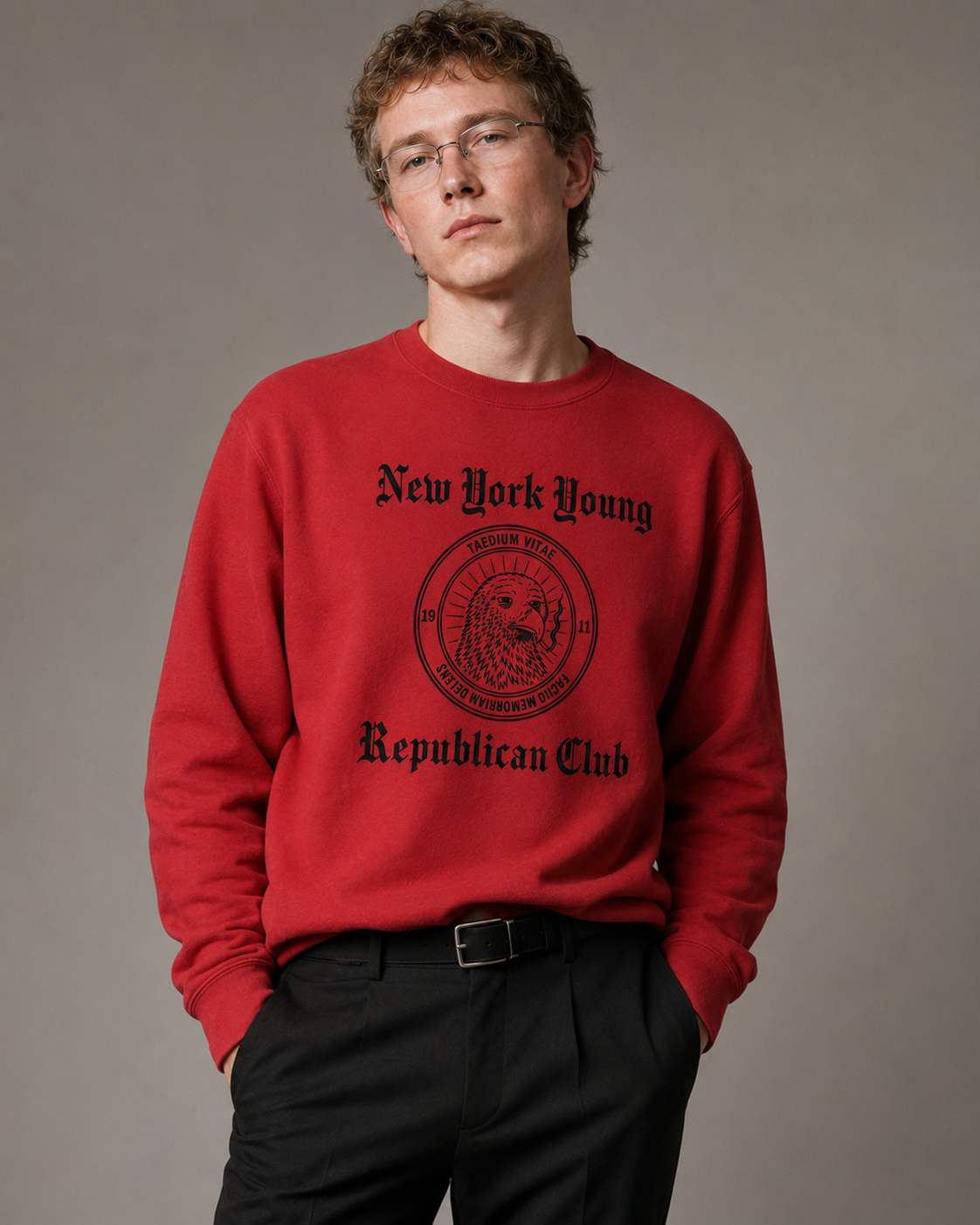 Parody NYYRC Exhausted Eagle Premium Crew Neck