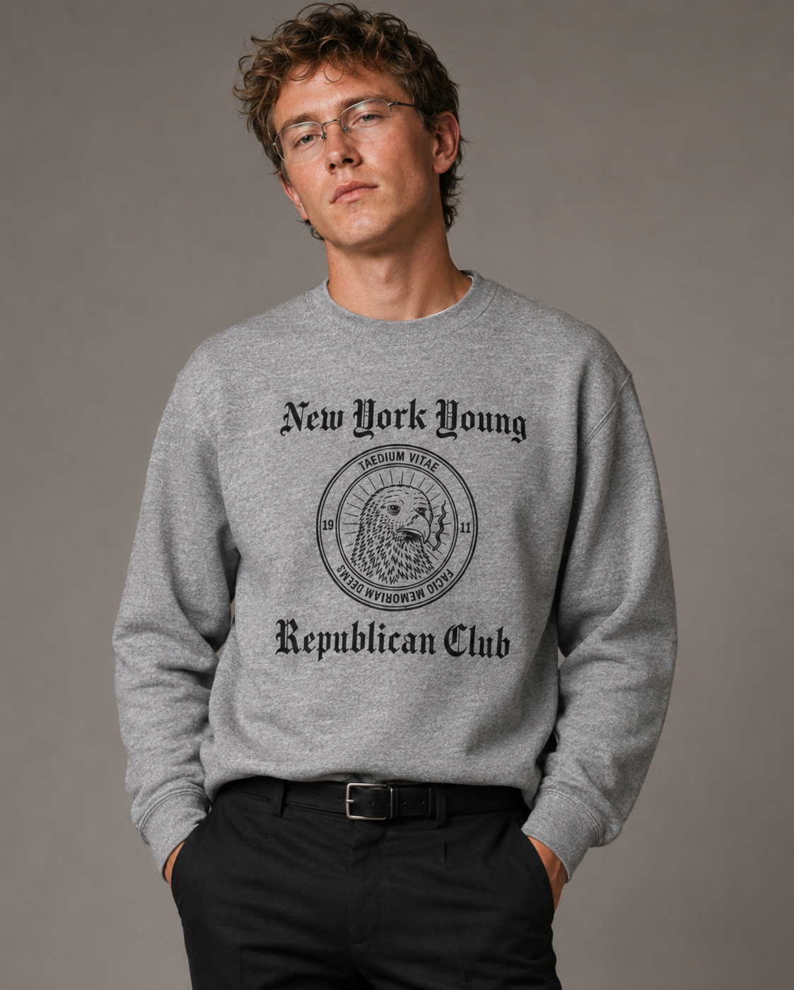 Parody NYYRC Exhausted Eagle Premium Crew Neck
