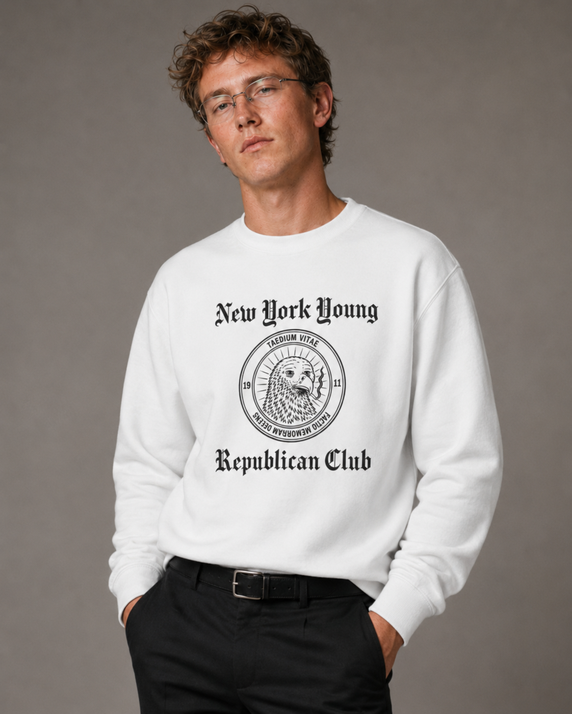 Parody NYYRC Exhausted Eagle Premium Crew Neck